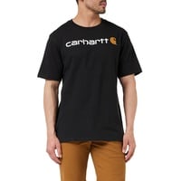 CARHARTT Herren, Lockeres, schweres, kurzärmliges T-Shirt mit Logo-Grafik, Schwarz, S