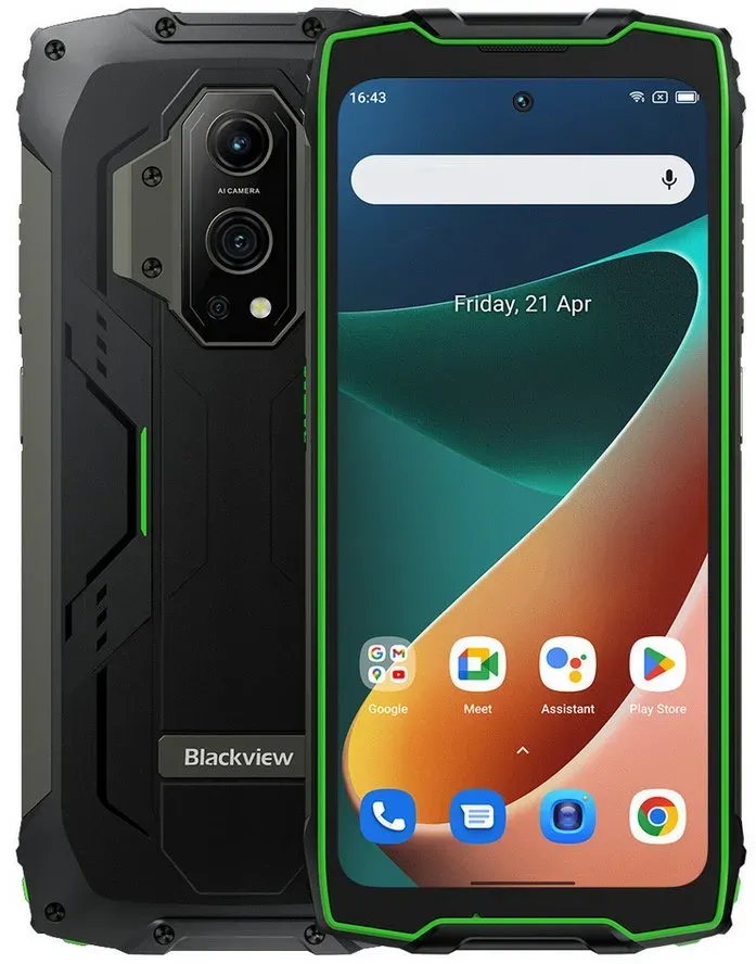 blackview BV9300 Smartphone (6.7 Zoll, 256 GB Speicherplatz, 50 MP Kamera, 2,3K Display, 15080mAh Akku, Fingerabdruck/NFC/IP69K) grün BVDEShop