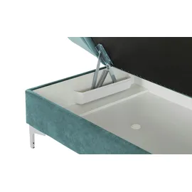 Nehl Liege Greta Mikrofaser 182 x 79 x 86 cm Türkis/Petrol mit Schlaffunktion