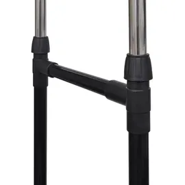 vidaXL Verstellbarer Kleiderständer 4 Rollen 2 Kleiderstangen 0 x 0 x 0 schwarz