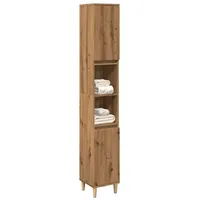 VidaXL Badschrank Artisan-Eiche 30x30x190 cm Holzwerkstoff