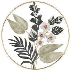 Wandobjekt Blume DUBNIUM Metall Grün 70 cm