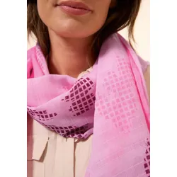 Schal CECIL, Damen, Gr. One size, cherry blossom pink, Stoff, 100% Polyester, gemustert, casual, Modetücher, mit grafischem Muster