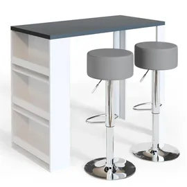 Vicco Bartisch-Set 117 x 57 cm Weiß/Grau