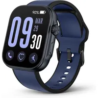 SOUYIE Smartwatch Herren Damen mit Telefonfunktion, 1.99" AMODEL Fitnessuhr Herren, 3ATM Wasserdicht Sportuhr, Blutdruck, Herzfrequenz, SpO2,Android iOS - Blau