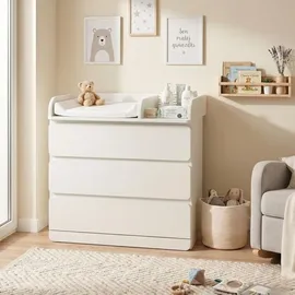 comfortcove Wickelaufsatz Wickeltisch Kommode Weiß Matratze 50 cm mit Ablage 80x70 Universal für MALM HEMNES Baby Wickelkommode - Weiß