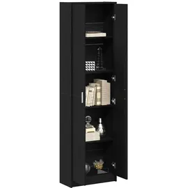 vidaXL Kleiderschrank 55 x 159 x 25 cm Schwarz/Eiche