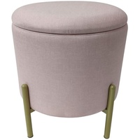 Echtwerk Hocker, rosa - 36x40x36 cm, Stauraum, Wohnzimmer, Hocker, Sitzhocker