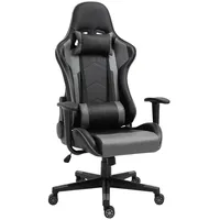 Vinsetto Ergonomischer Bürostuhl Kunstleder Schwarz