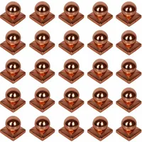Baumarktplus - 25x Pfostenkappe Kupfer 71 mm Kugel Abdeckkappe für Pfosten 7 x 7 cm