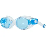 Speedo Futura Classic Schwimmbrille, bequemer, verstellbarer Sitz, Anti-Fog-Gläser, klar und blau, Größe Erwachsene Unisex