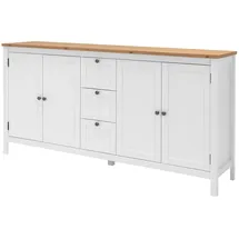 EFFEZETA Sideboard 180 x 90 x 40 cm weiß