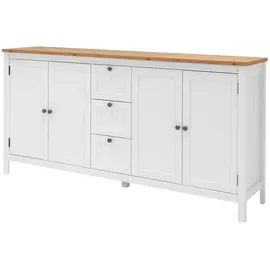 EFFEZETA Sideboard 180 x 90 x 40 cm weiß