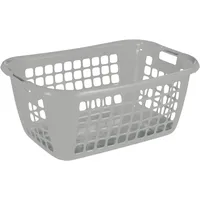 SUNWARE Wäschekorb Basic 79L silber 65 x 45 x 27 cm