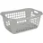 SUNWARE Wäschekorb Basic 79L silber 65 x 45 x 27 cm