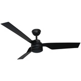 V-Tac Ventilator Decken Raumkühler mit Fernbedienung Wohnzimmer Lüfter Kühler schwarz, Sommer-/Wintermodus 3 Geschwindigkeiten Timer, D 132 cm