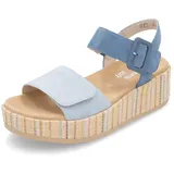 remonte Damen Riemchensandalen D1N54, Frauen Sandalen,lose Einlage,Sommerschuhe,Freizeitschuhe,offene Schuhe,Strandschuhe,Sandaletten,blau (12),38 EU - 38 EU