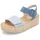 remonte Damen Riemchensandalen D1N54, Frauen Sandalen,lose Einlage,Sommerschuhe,Freizeitschuhe,offene Schuhe,Strandschuhe,Sandaletten,blau (12),38 EU - 38 EU
