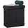 Relaxdays Sitzhocker Polyester Schwarz