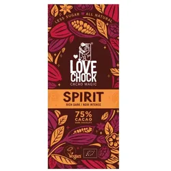 Lovechock Tafel Spirit Zartbitter-Schokolade mit Inulin bio
