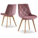 B&D Home Stuhl, Rosa, Textil, 52x88x60 cm, Oeko-Tex® Standard 100, Esszimmer, Stühle, Esszimmerstühle, Vierfußstühle