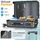 Kesser KESSER® Reisekoffer Set 3-teilig | Kofferset + Handgepäck | Trolley ABS Hartschalenkoffer mit Zahlenschloss, Kofferwaage & Reisebrieftasche 360° R... - Dunkelgrau