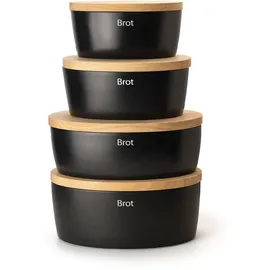 Continenta Brotkasten Keramik Schwarz