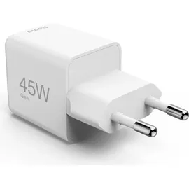 Hama Schnellladegerät USB-C, Super-Mini-Charger, PD, 45 W, weiß