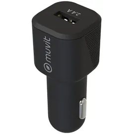 Muvit Kfz-Ladegerät 12W 2,4A mit Lightning-Kabel 1,2m Schwarz