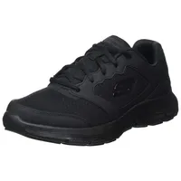 SKECHERS Flex Advantage 4.0 Sneaker, Black Leather Mesh Pu Black Trim, 43 EU