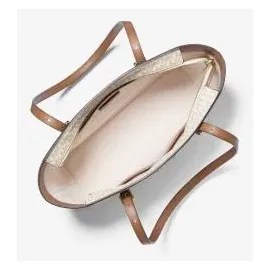 Michael Kors MK Shopper Quinn Medium Aus Signature-Logostoff Und Leder - Natur - Michael Kors - ONE SIZE