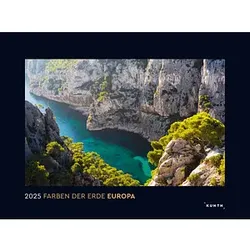 KUNTH Monats-Wandkalender Farben der Erde - Europa 2025