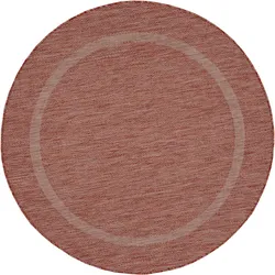 Outdoorteppich AYYILDIZ TEPPICHE "RELAX 4311", rot, H:5mm Ø:200cm, Polypropylen, Teppiche, Pflegeleicht / Strapazierfähig / In- und Outdoor geeignet