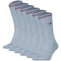 TOMMY HILFIGER Unisex Sportsocken, 6er Pack - UNI Iconic Sock, Tennissocken Hellblau 35-38