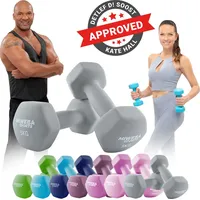 MIWEBA Neopren Gymnastikhanteln 2er-Set 2x 5,0 kg grau