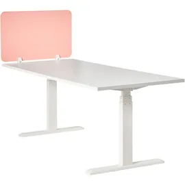 Beliani Schreibtischtrennwand Split 80 x 50 cm pfirsichrosa
