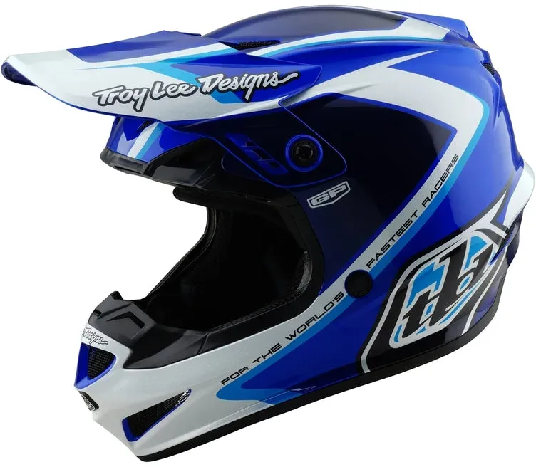 Troy Lee Designs Gp Shutter Motocrosshelm Blau/Weiß - 2XL