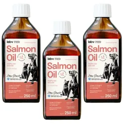 Lab-V 100% Lachsöl für Hunde und Katzen jeden Alters 3x250ml kaltgepresst