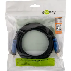goobay Premium HDMITM Kabel mit Ethernet, [4K@60Hz, HDR, ARC]