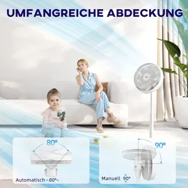 Homcom Standventilator 36 cm Weiß