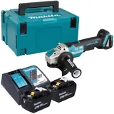 Makita DGA 520 ZX1 inkl. 2x Akku 9,0 Ah + Ladegerät + Makpac