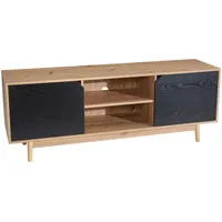 KADIMA DESIGN Lowboard Eiche-Dekor Schwarz 150x55x40 cm TV-Kommode Modern,