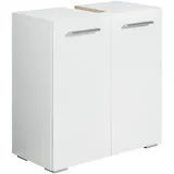 Badplaats Waschbeckenunterschrank, Jupiter 2 Türen Weiß - 60 x 30 cm Badezimmer, Badezimmerschränke, Bad Unterschränke