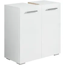 Badplaats Waschbeckenunterschrank, Jupiter 2 Türen Weiß - 60 x 30 cm Badezimmer, Badezimmerschränke, Bad Unterschränke
