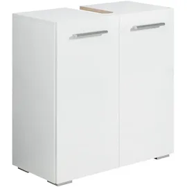 Badplaats Waschbeckenunterschrank, Jupiter 2 Türen Weiß - 60 x 30 cm Badezimmer, Badezimmerschränke, Bad Unterschränke