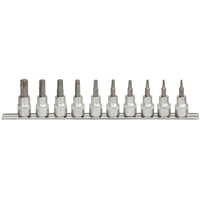 KS Tools 3/8" Bit-Stecknuss-Satz TX, 10-teilig, T10-T55