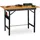 Relaxdays Werkbank klappbar, bis 100 kg, Längenmaß, Winkelmesser, HBT 76x100x60cm, Arbeitstisch Werkstatt, Natur/schwarz