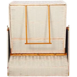 Intergrill Webavita Strandkorb 2-Sitzer Doris Ostsee Blau Weiß kariert