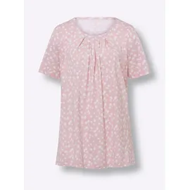 Classic Basics Longshirt Damen Geblümt Rosa 48
