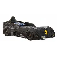 Xlmoebel Autobett Kinder Autobett mit LED-Beleuchtung und Soundeffekten, Made in Europa schwarz